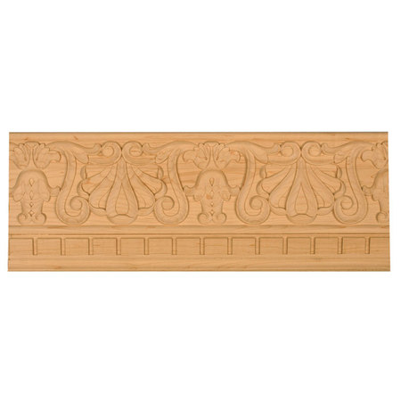 OSBORNE WOOD PRODUCTS 4 1/2 x 4 1/2 x 96 Floral Crown Moudling in Basswood 892005BAS